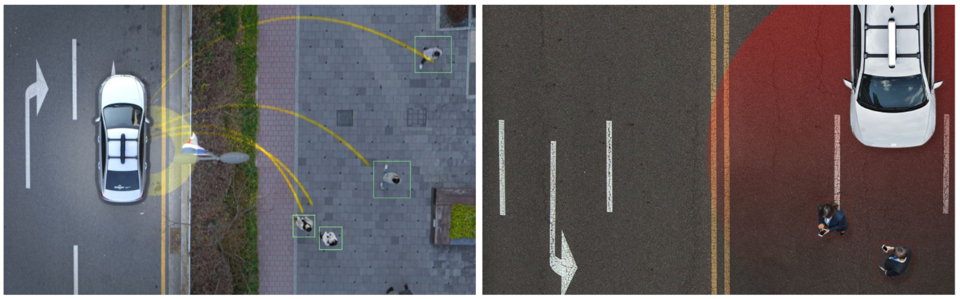 엣지 AI로 도로 및 인도 위험물과 사고를 감지할 수 있다. [사진=모토브]