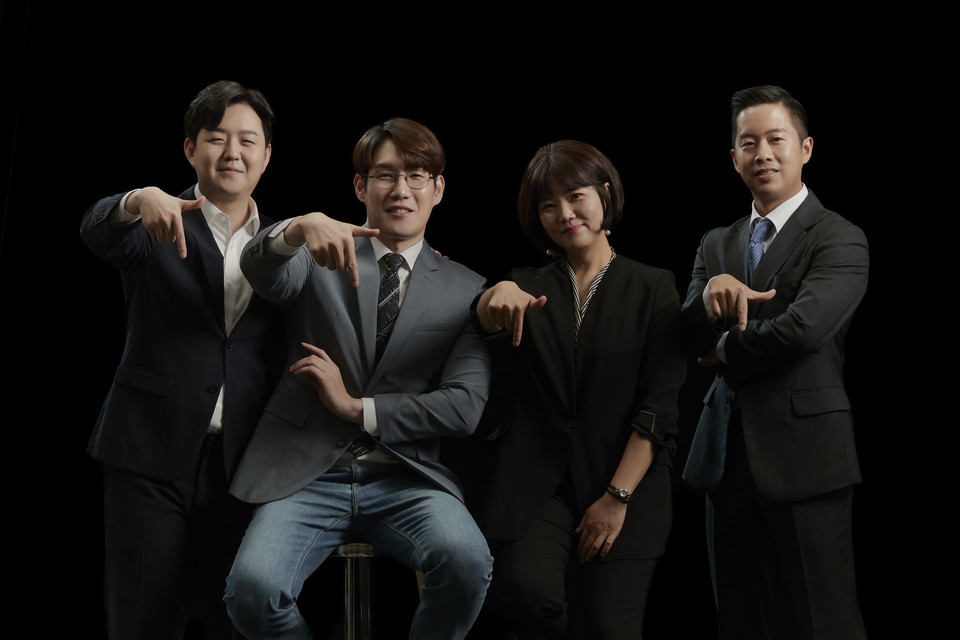 티오더 김용운 CLO, 권성택 대표, 이선미 CMO, 이우재 CFO의 모습(왼쪽부터).[사진=티오더]