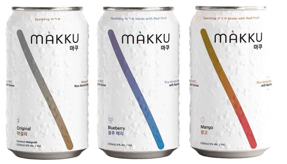 미국 현지에서 100만캔 판매를 달성한 K막걸리 '마쿠'의 인기 3종 (사진=마쿠)